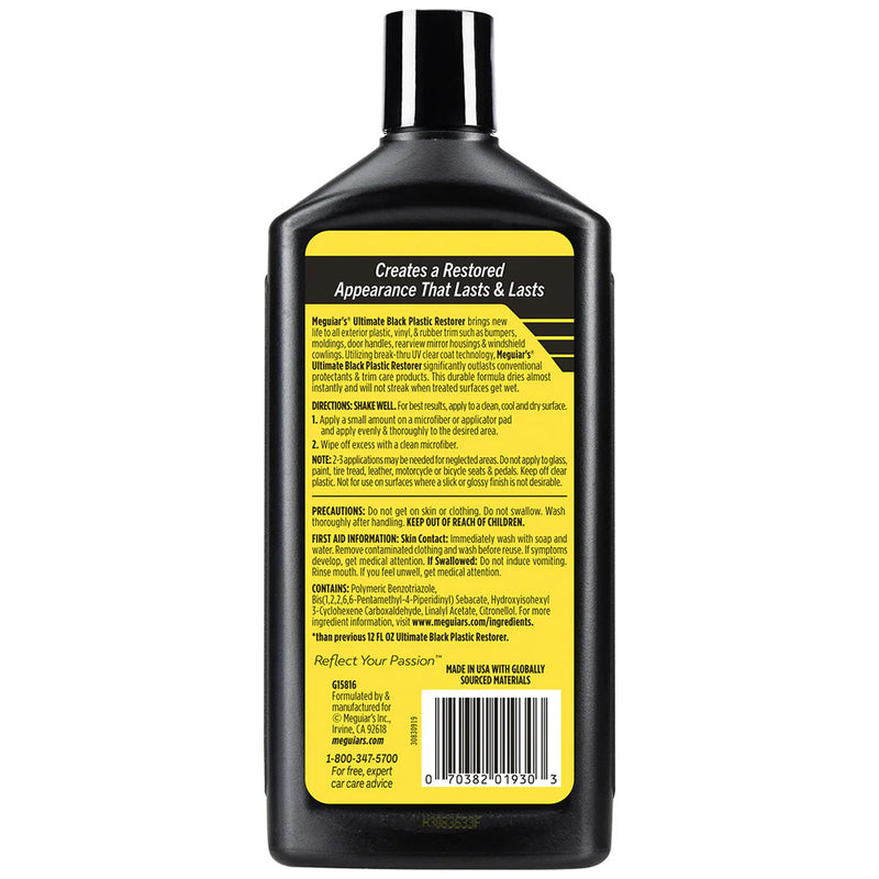 Load image into Gallery viewer, Meguiars Ultimate Black Plastic Restorer  16oz G15816
