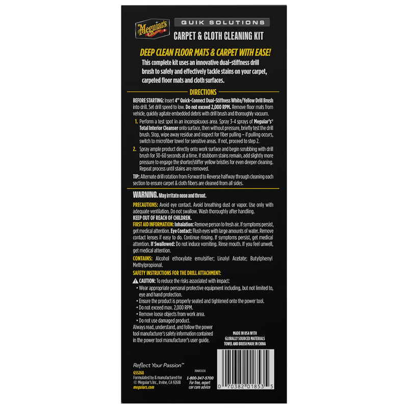 Load image into Gallery viewer, Meguiars Quik Solutions Carpet  Cloth Cleaning Kit G55268
