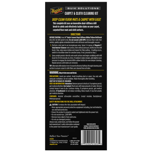 Meguiars Quik Solutions Carpet  Cloth Cleaning Kit G55268