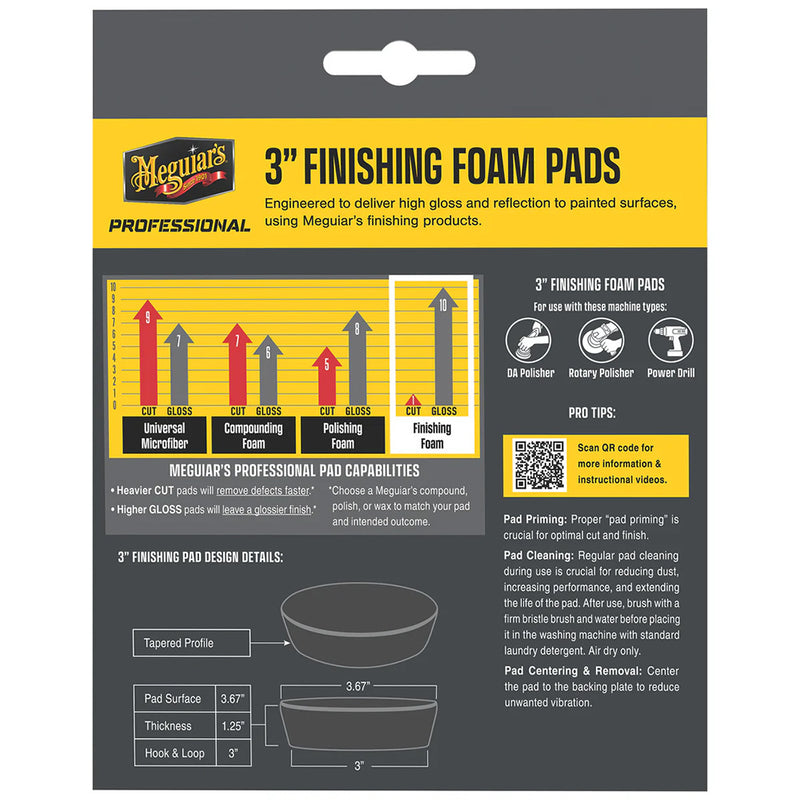 Load image into Gallery viewer, Meguiars Professional 3 Finishing Foam Pads 3Pack M3FFP3
