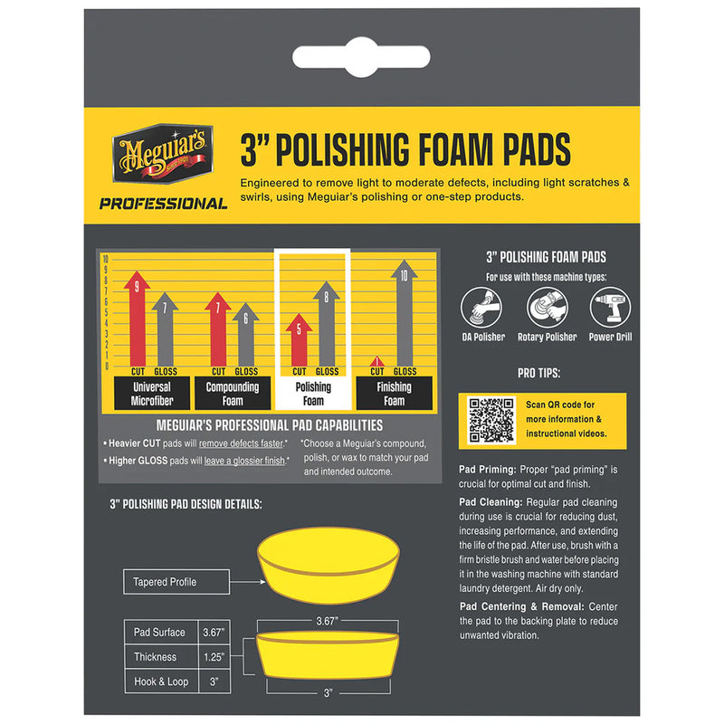 Load image into Gallery viewer, Meguiars Professional 3 Polishing Foam Pads 3Pack M3PFP3
