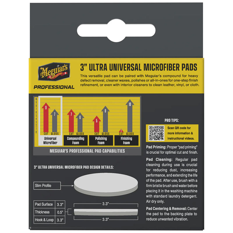 Load image into Gallery viewer, Meguiars Professional 3 Ultra Universal Microfiber Pads 3Pack M3MFP3
