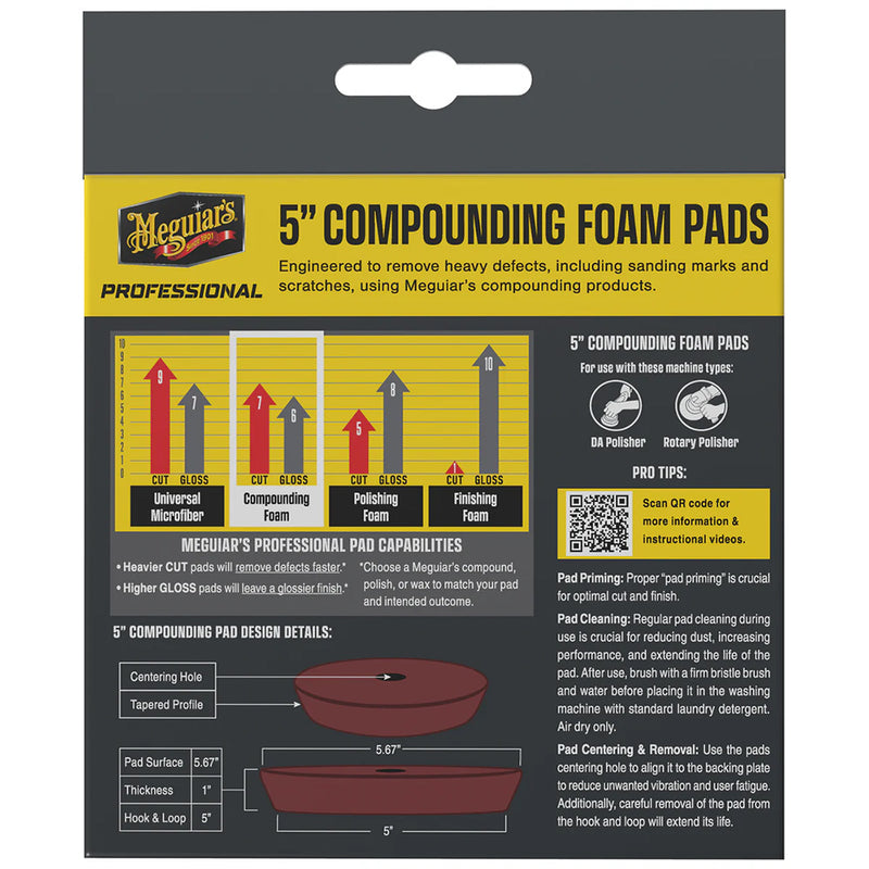 Load image into Gallery viewer, Meguiars Professional 5 Compounding Foam Pads 2Pack M5CFP2
