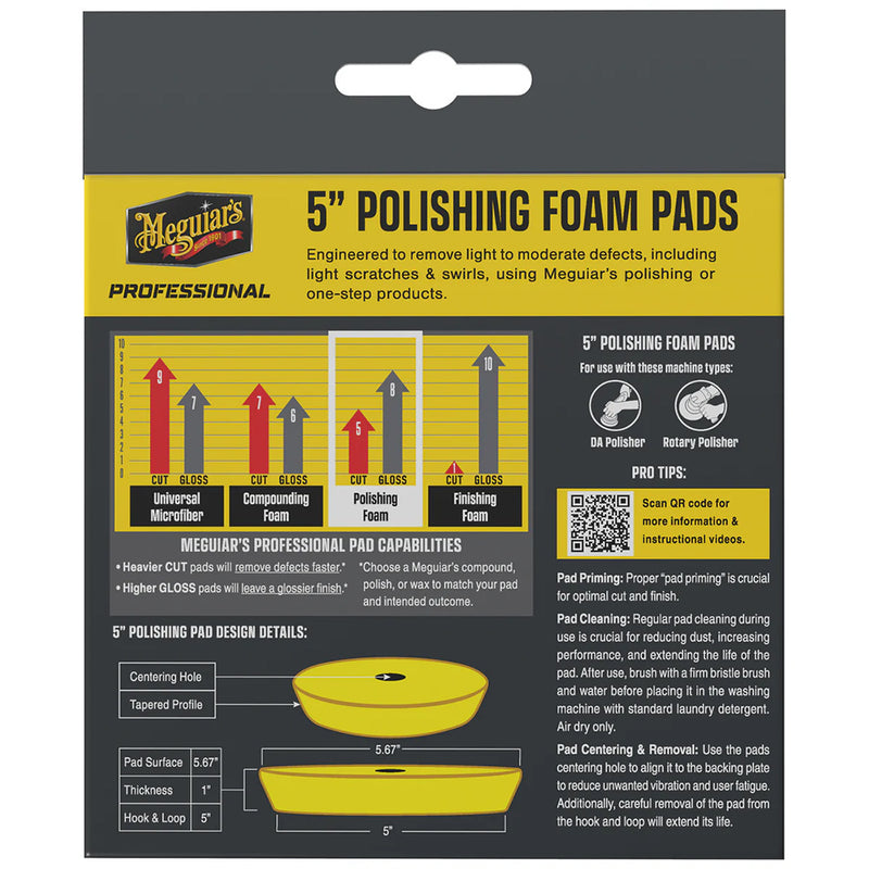 Load image into Gallery viewer, Meguiars Professional 5 Polishing Foam Pads 2Pack M5PFP2

