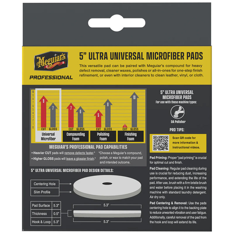 Load image into Gallery viewer, Meguiars Professional 5 Ultra Universal Microfiber Pads 2Pack M5MFP2
