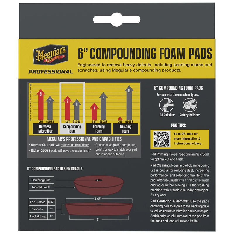 Load image into Gallery viewer, Meguiars Professional 6 Compounding Foam Pads 2Pack M6CFP2
