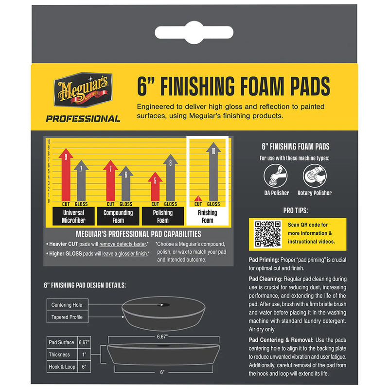 Load image into Gallery viewer, Meguiars Professional 6 Foam Finishing Pads 2Pack M6FFP2
