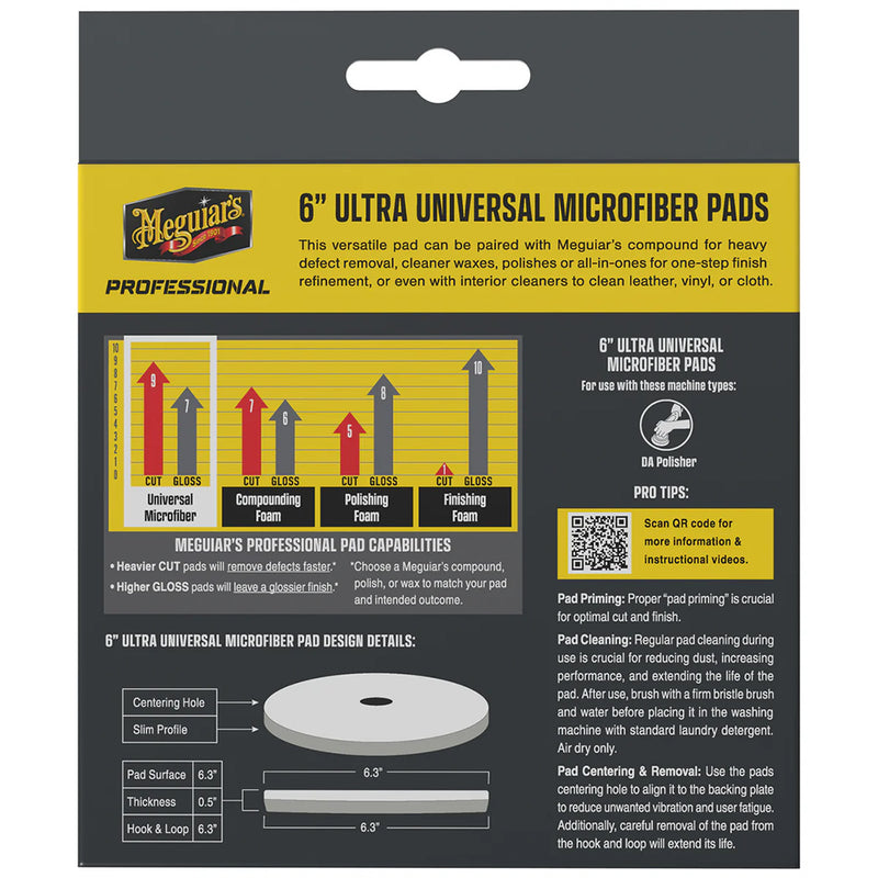 Load image into Gallery viewer, Meguiars Professional 6 Ultra Universal Microfiber Pads 2Pack M6MFP2

