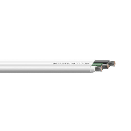 SeaDog 83 AWG Flat Triplex Wire  WhiteGreenBlack  25 8008300