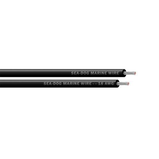 SeaDog 18 AWG Black Primary Wire  25 8018010