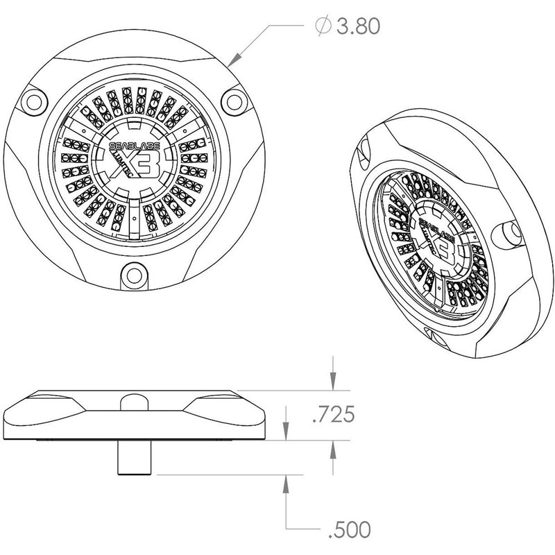 Load image into Gallery viewer, Lumitec SeaBlaze X3 LED Underwater Light  Dual Color WhiteBlue 101945
