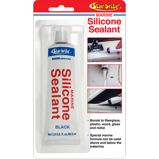 Star brite Marine Silicone Sealant  Black  28 oz 82103