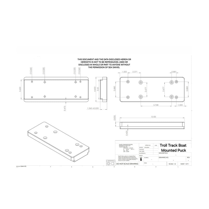 Load image into Gallery viewer, Sea Swivel Troll Track Trolling Motor Mount SEAHDMTROLLTRACK
