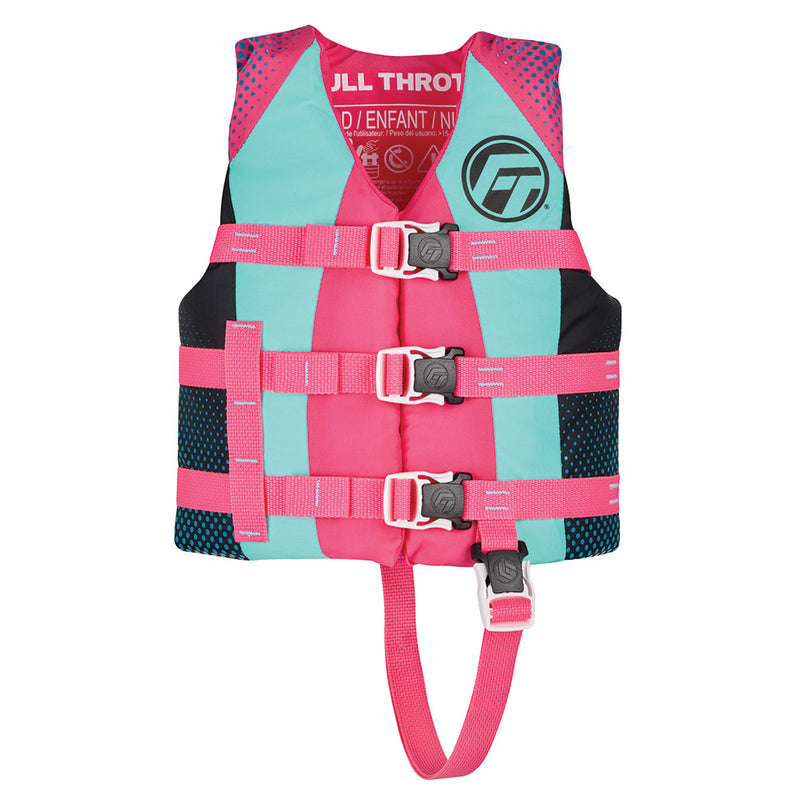Load image into Gallery viewer, Full Throttle Nylon Life Jacket  Child  Pink 11220010500126
