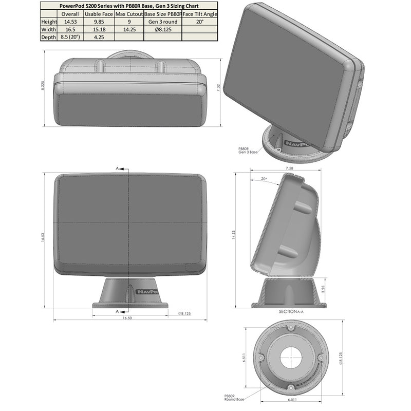 Load image into Gallery viewer, NavPod PowerPod PreCut fGarmin GPSMAP 90139013xsv92139213xsv PP520022
