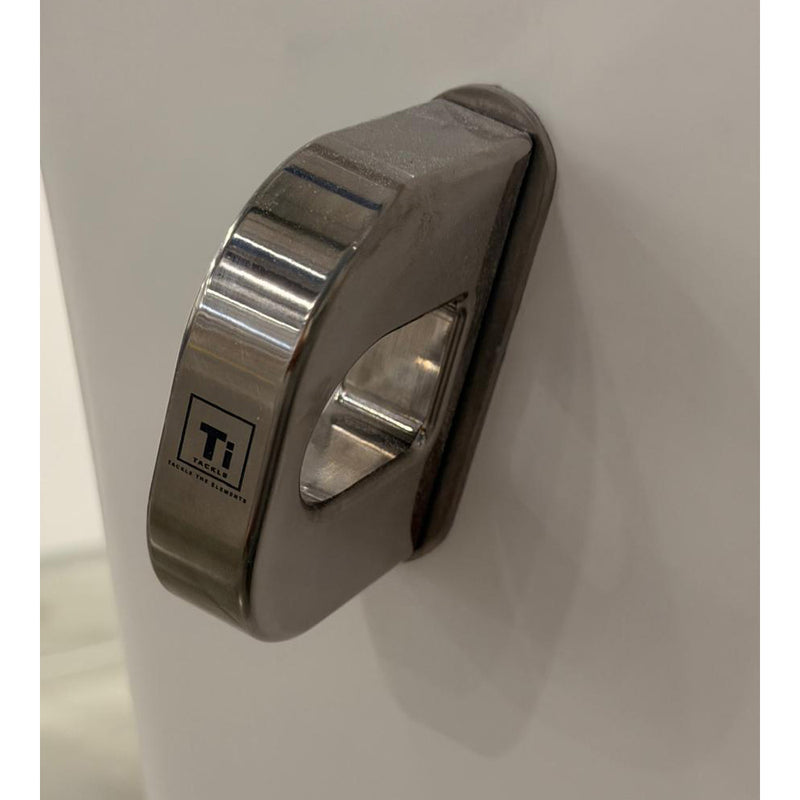 Load image into Gallery viewer, TiTackle Titanium Transom D Ring  6 Long Stud TTTRANSOMDRING
