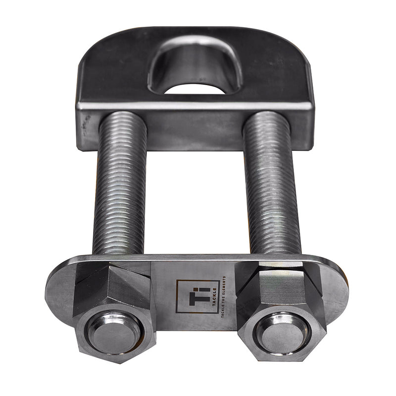Load image into Gallery viewer, TiTackle Titanium Transom D Ring  6 Long Stud TTTRANSOMDRING
