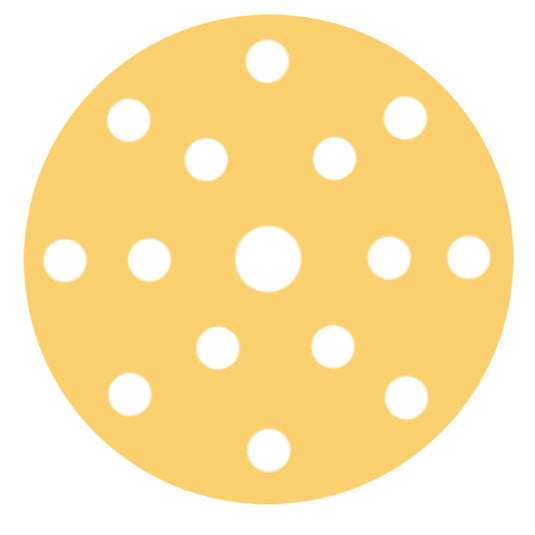 RUPES MULTIPURPOSE Paper Abrasive Discs 150mm 6  15 Holes  P80 Grit Box of 50pcs 945PD080