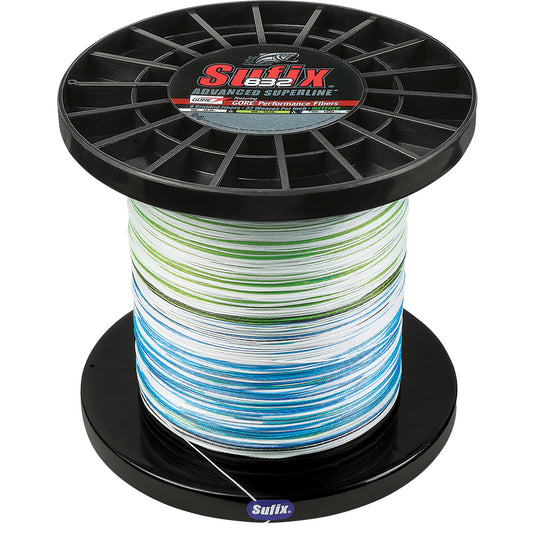 Sufix 832 Advanced Superline Bulk Metered 3500yds 65lb White  Neon Lime  Blue 660465GHLCC