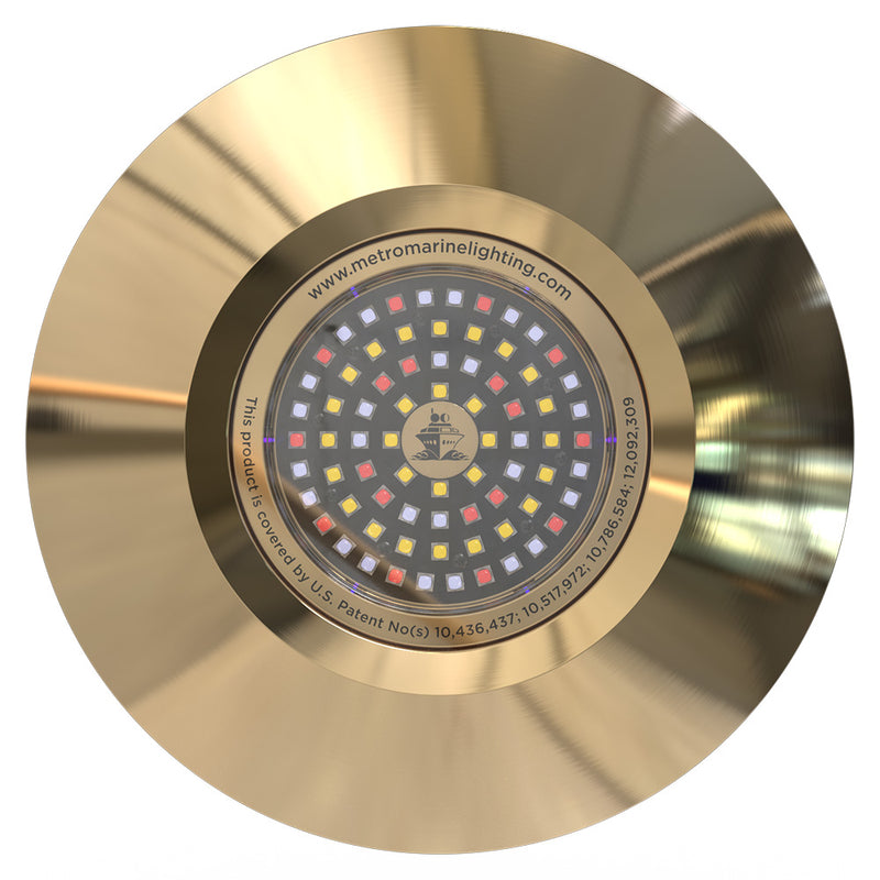 Load image into Gallery viewer, Metro Marine ThruHull Full Spectrum RGBW Round Fixture Underwater Light  120 Degree Beam Angle FTHR4FS120
