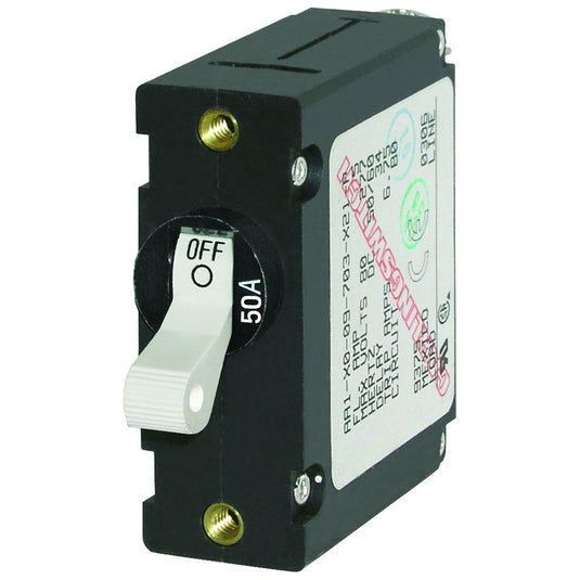 Blue Sea 7230 ACDC Single Pole Magnetic World Circuit Breaker  50AMP 7230