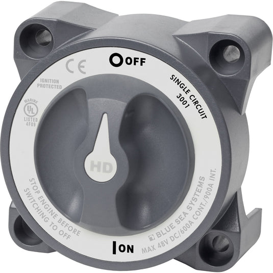 Blue Sea 3001 HDSeries Battery Switch Single Circuit ONOFF wAFD 3001