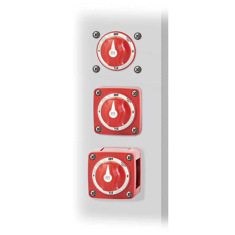 Load image into Gallery viewer, Blue Sea 6007 mSeries Mini Battery Switch Selector Four Position Red 6007
