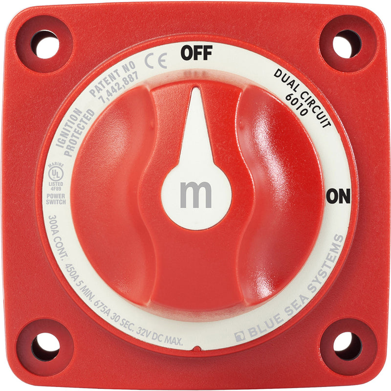 Load image into Gallery viewer, Blue Sea 6010 mSeries Mini Battery Switch Dual Circuit 6010
