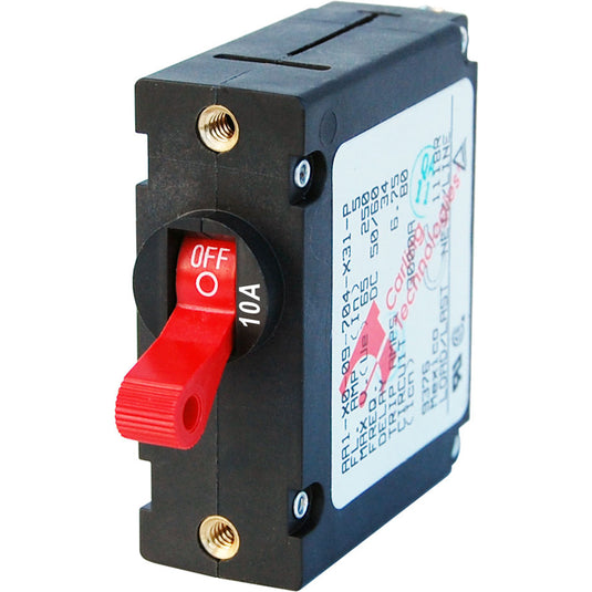 Blue Sea 7205 AC  DC Single Pole Magnetic World Circuit Breaker    10 Amp 7205