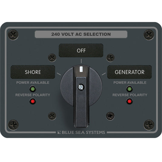Blue Sea 8363 AC Rotary Switch Panel 65 Ampere 2 Positions  OFF 3 Pole 8363