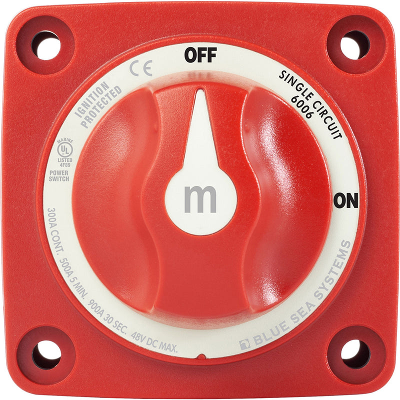 Load image into Gallery viewer, Blue Sea 6006 mSeries Mini Battery Switch Single Circuit ONOFF Red 6006
