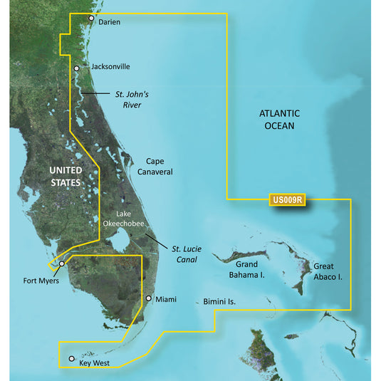 Garmin BlueChart g3 Vision HD  VUS009R  Jacksonville  Key West  microSDSD 010C071000