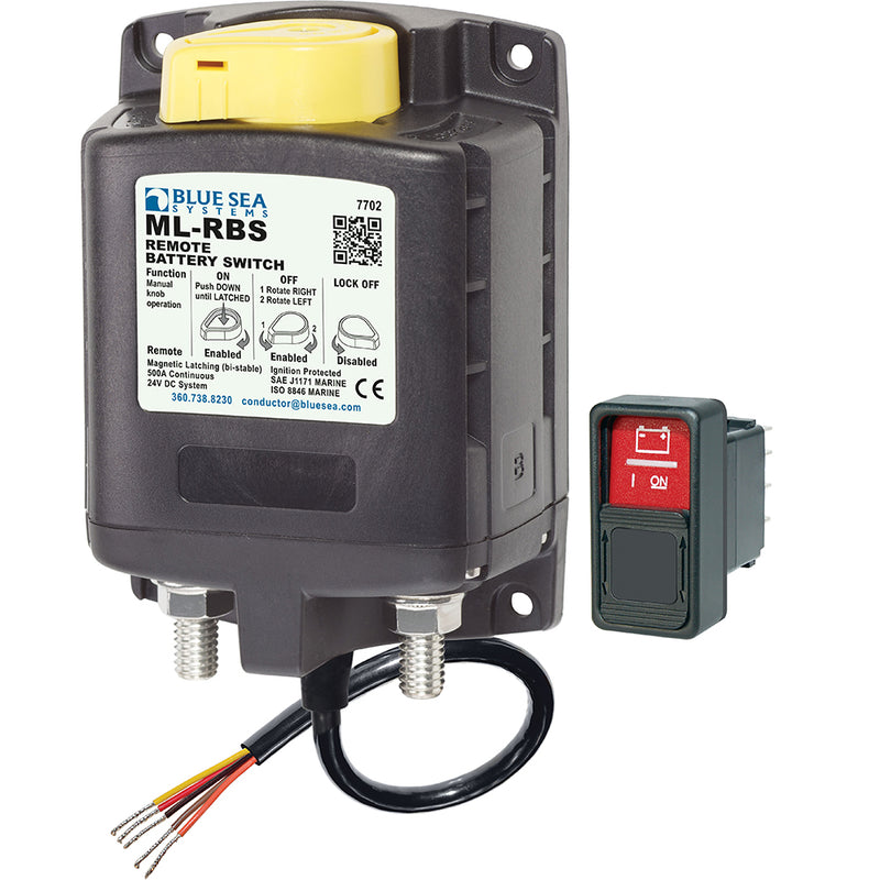 Load image into Gallery viewer, Blue Sea 7702 MLSeries Remote Battery Switch wManual Control 24V DC 7702
