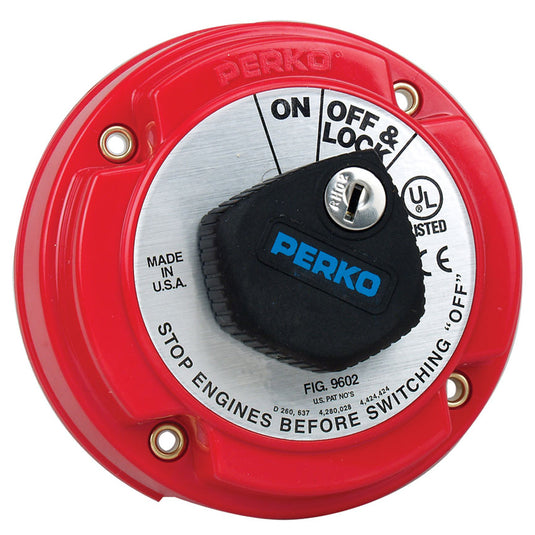 Perko Medium Duty Main Battery Disconnect Switch wKey Lock 9602DP