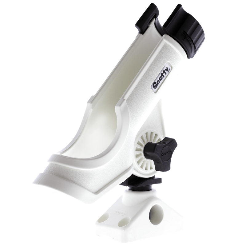 Load image into Gallery viewer, Scotty Powerlock Rod Holder White w241 SideDeck Mount 230WH
