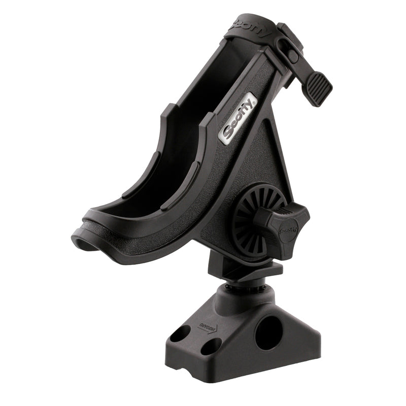 Load image into Gallery viewer, Scotty 280 Bait CasterSpinning Rod Holder w241 DeckSide Mount  Black 280BK
