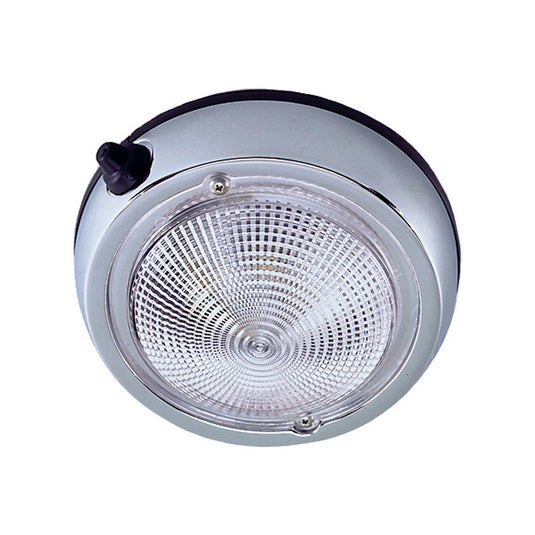 Perko Surface Mount Dome Light  5 OD4 Lens  Chrome Plated 0300DP1CHR