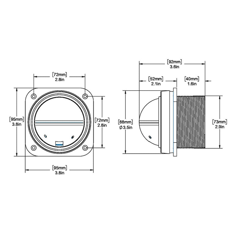 Load image into Gallery viewer, Ritchie V537B Explorer Compass  Bulkhead Mount  Blue Dial V537B
