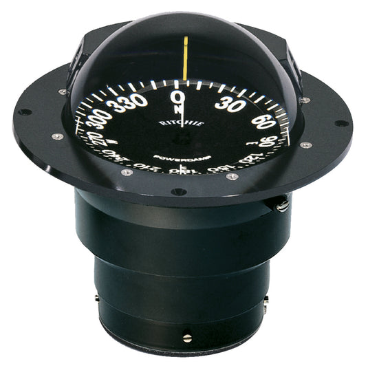 Ritchie FB500 Globemaster Compass  Flush Mount  Black  12V  5 Degree Card FB500