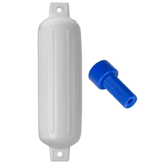 Polyform G4 Twin Eye Fender 65 x 22 White wAdapter G4 WHITE WAIR ADAPTER