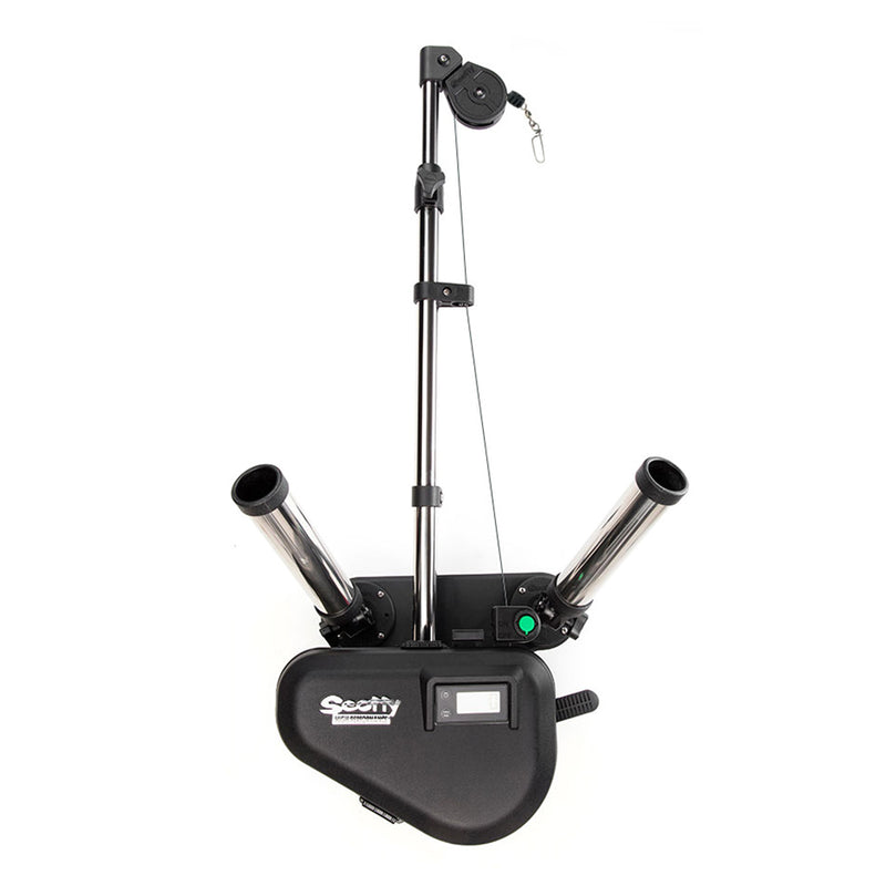Load image into Gallery viewer, Scotty 2116 HP Depthpower Electric Downrigger 60 SS Telescoping Boom wSwivel Base  Dual Rod Holder 2116
