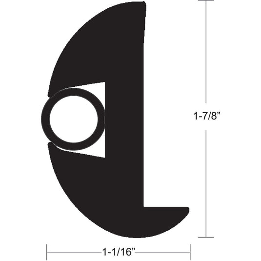 TACO Flex Vinyl Rub Rail Kit  Black wBlack Insert  50  178 x 1116 V112423BBK502