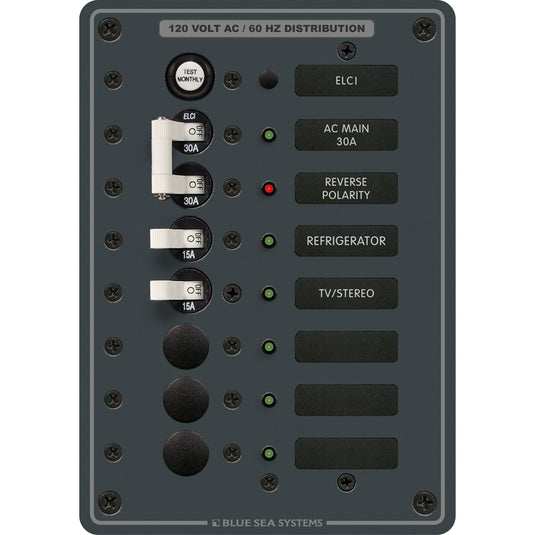 Blue Sea 8101 ELCI GFCI Panel AC 5 Position 8101