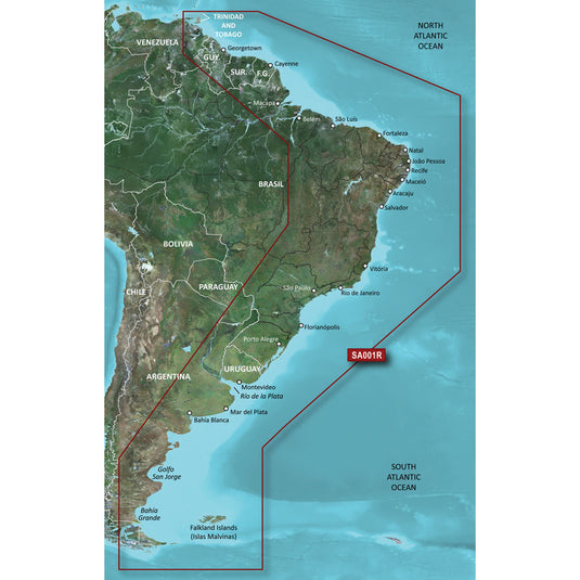 Garmin BlueChart g3 HD  HXSA001R  South America East Coast  microSDSD 010C106220