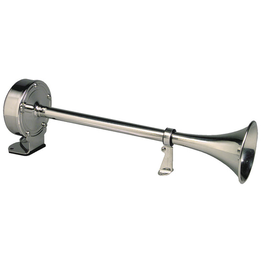 Schmitt Marine Deluxe AllStainless Single Trumpet Horn  24V 12427