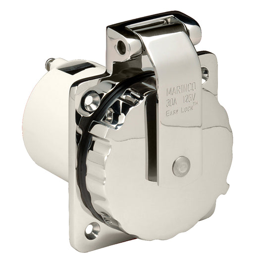 Marinco 303SSELB 30A Power Inlet  Stainless Steel  125V 303SSELB