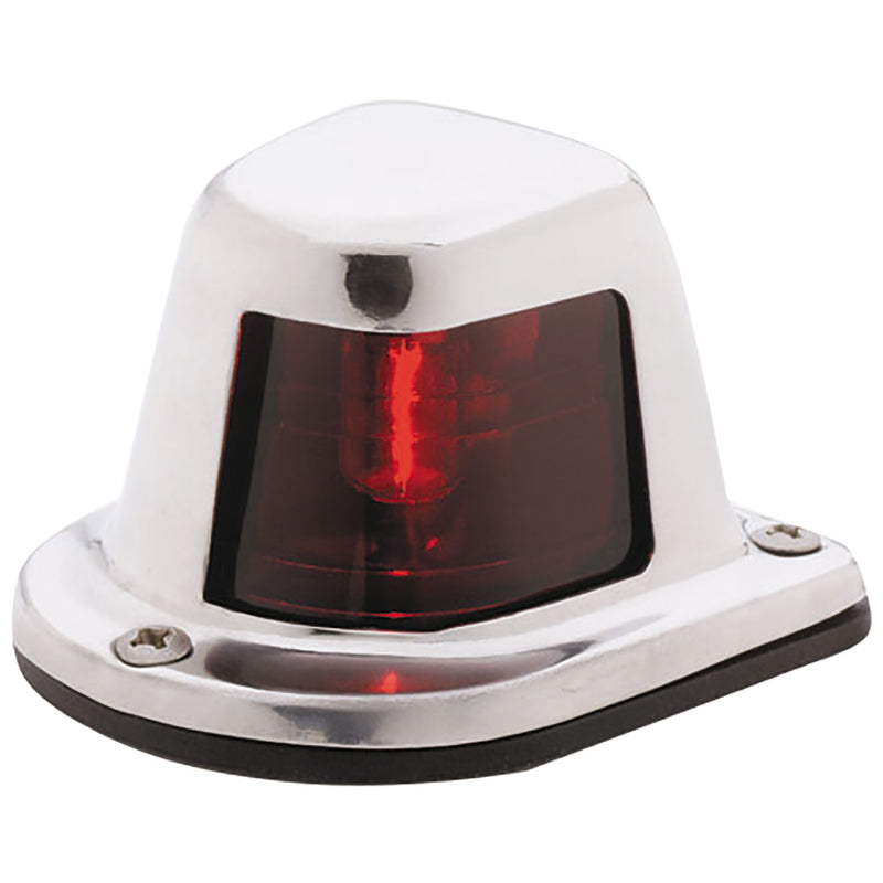 Load image into Gallery viewer, Attwood 1Mile Deck Mount Red Sidelight  12V  Stainless Steel Housing 66319R7
