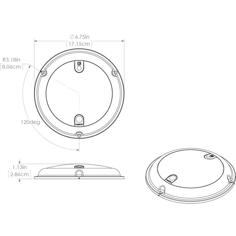 Load image into Gallery viewer, Lumitec TouchDome  Dome Light  Polished SS Finish  2Color WhiteBlue Dimming 101097
