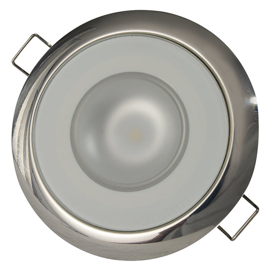 Lumitec Mirage  Flush Mount Down Light  Glass FinishPolished SS  4Color RedBluePurple Non Dimming wWhite Dimming 113110