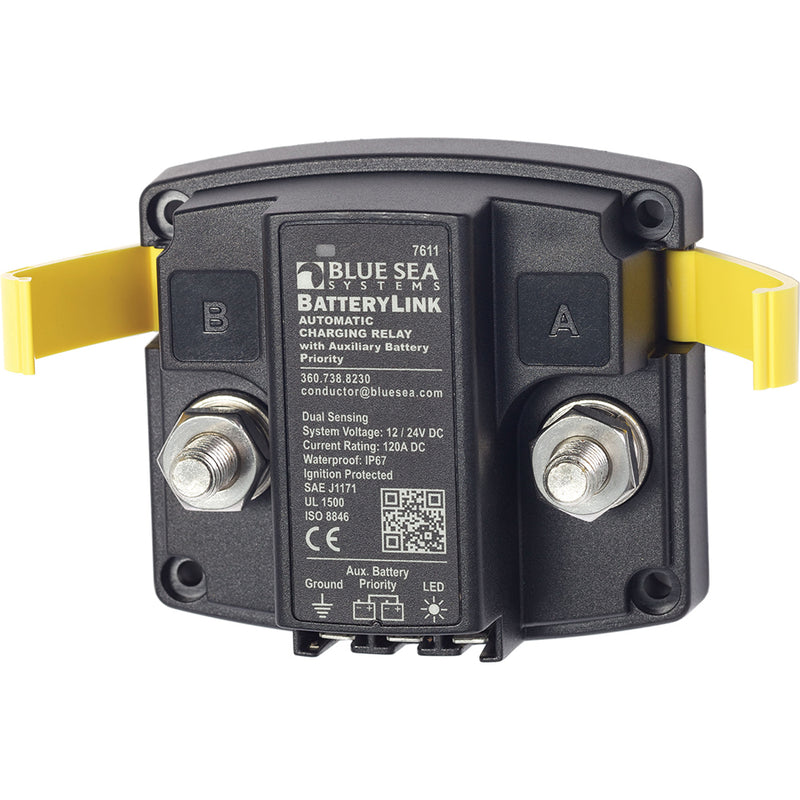 Load image into Gallery viewer, Blue Sea 7611 DC BatteryLink Automatic Charging Relay  120 Amp wAuxiliary Battery Charging 7611
